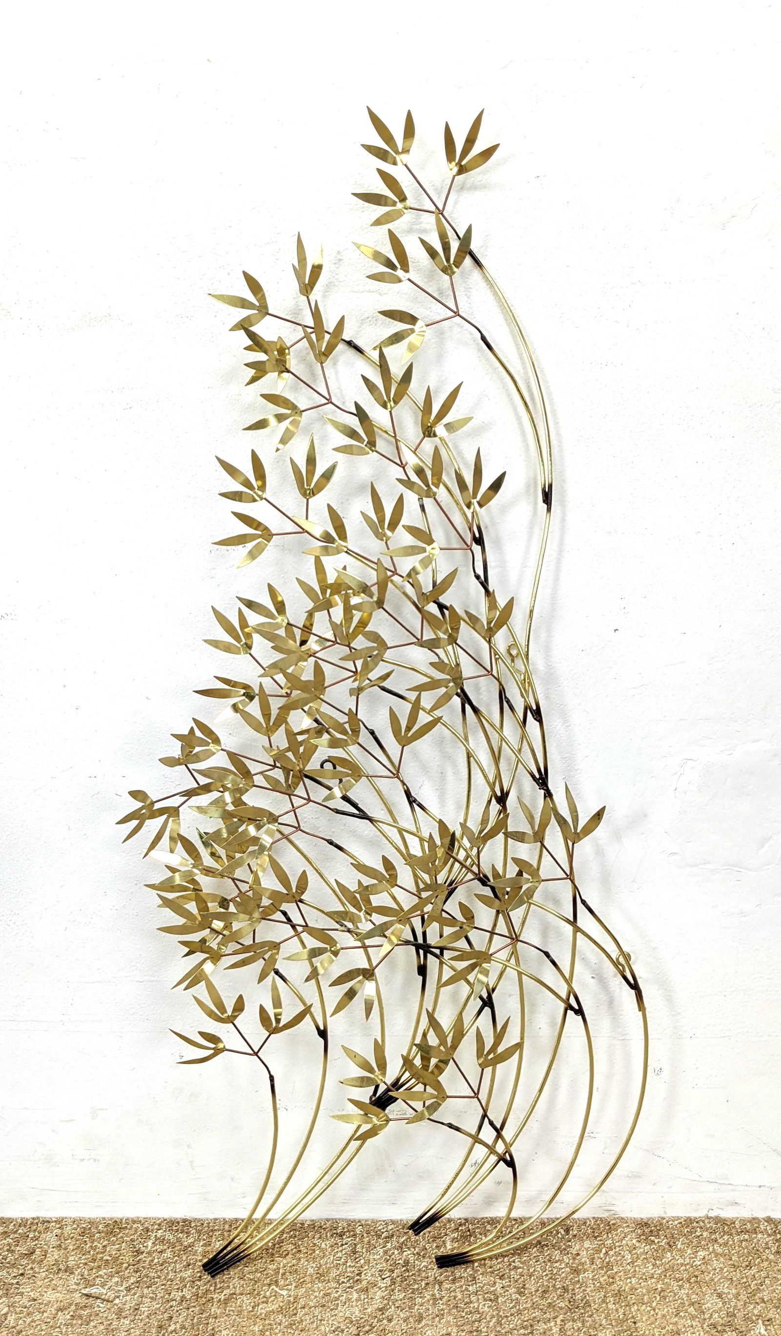 Welded Metal Branch and Leaves Wall Sculpture. C Jere S (1 of 16)