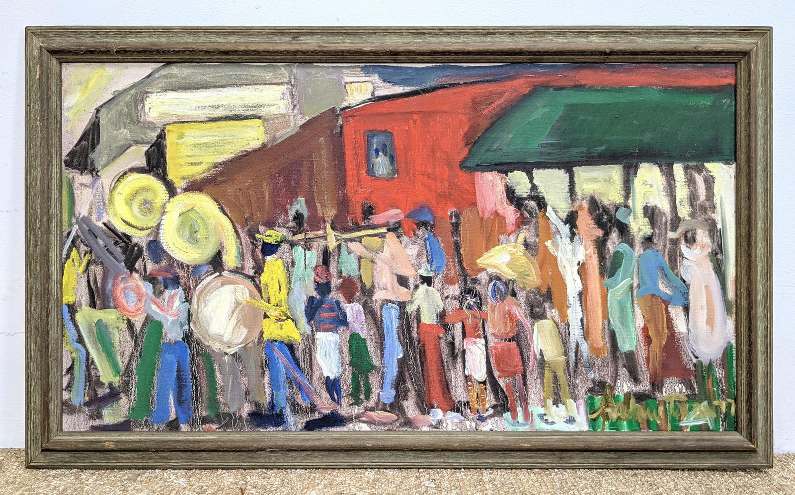ANDREW TURNER Oil Painting of Marching Band and crowd i (1 of 9)