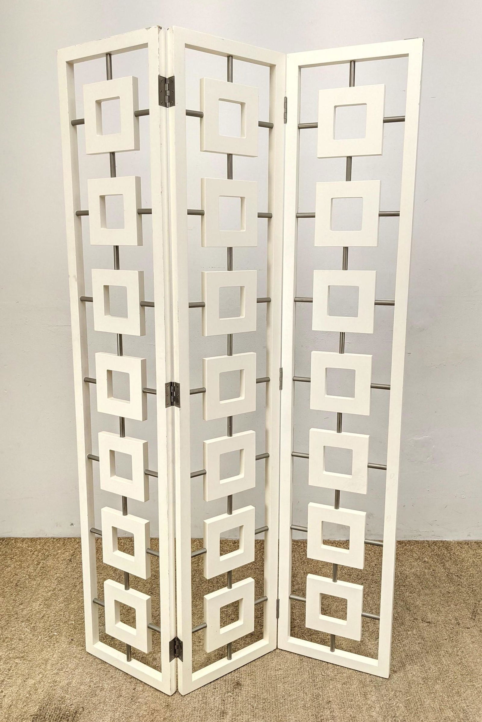 Jonathan Adler Three Panel Open Square Design Folding (1 of 11)