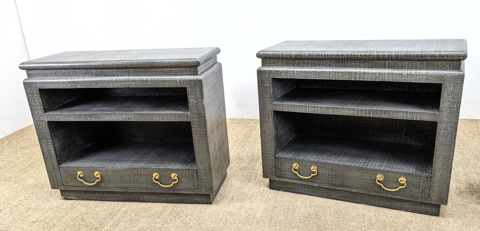 Pair Karl Springer Style. Server Side Cabinets. Gray Gr (1 of 13)