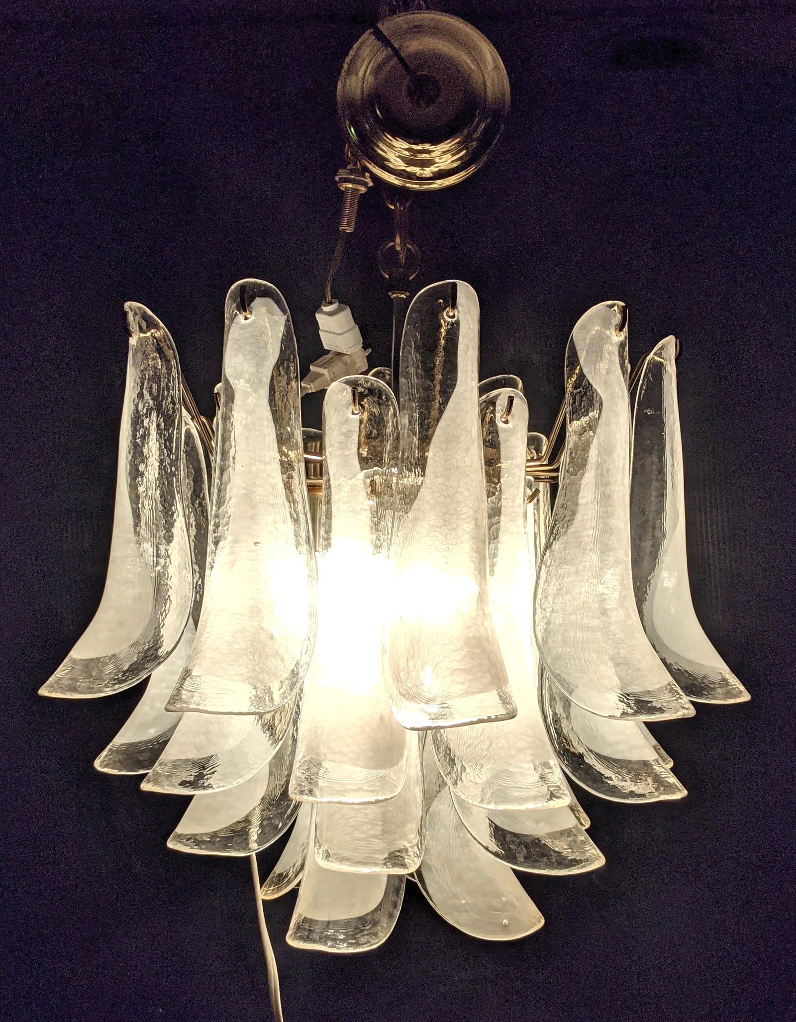 Italian Murano Art Glass Chandelier. Scoop form two ton (1 of 10)