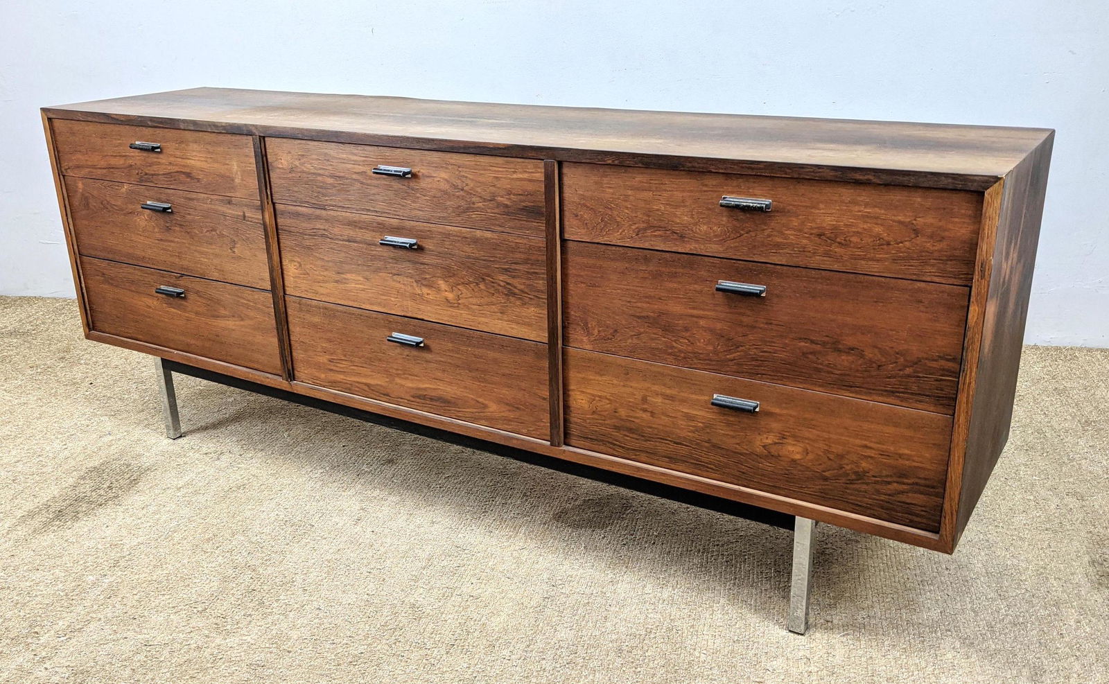 Rosewood Credenza Long Dresser Chest of Drawers. Raised (1 of 15)