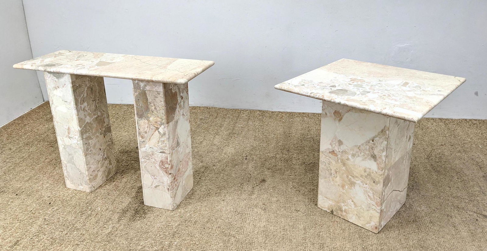 2pcs Marble Furniture.  Double Pedestal Console and Squ (1 of 10)