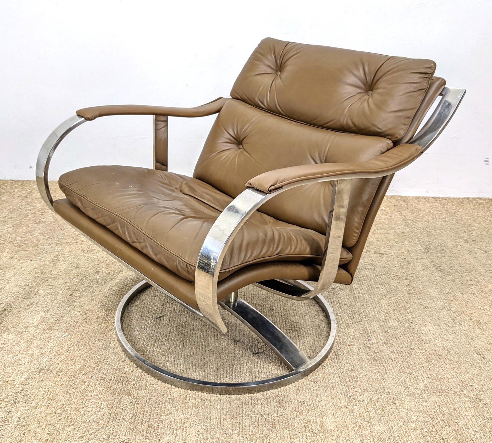 GARDNER LEAVER Steelcase  Lounge Chair.  Chromed steel (1 of 11)