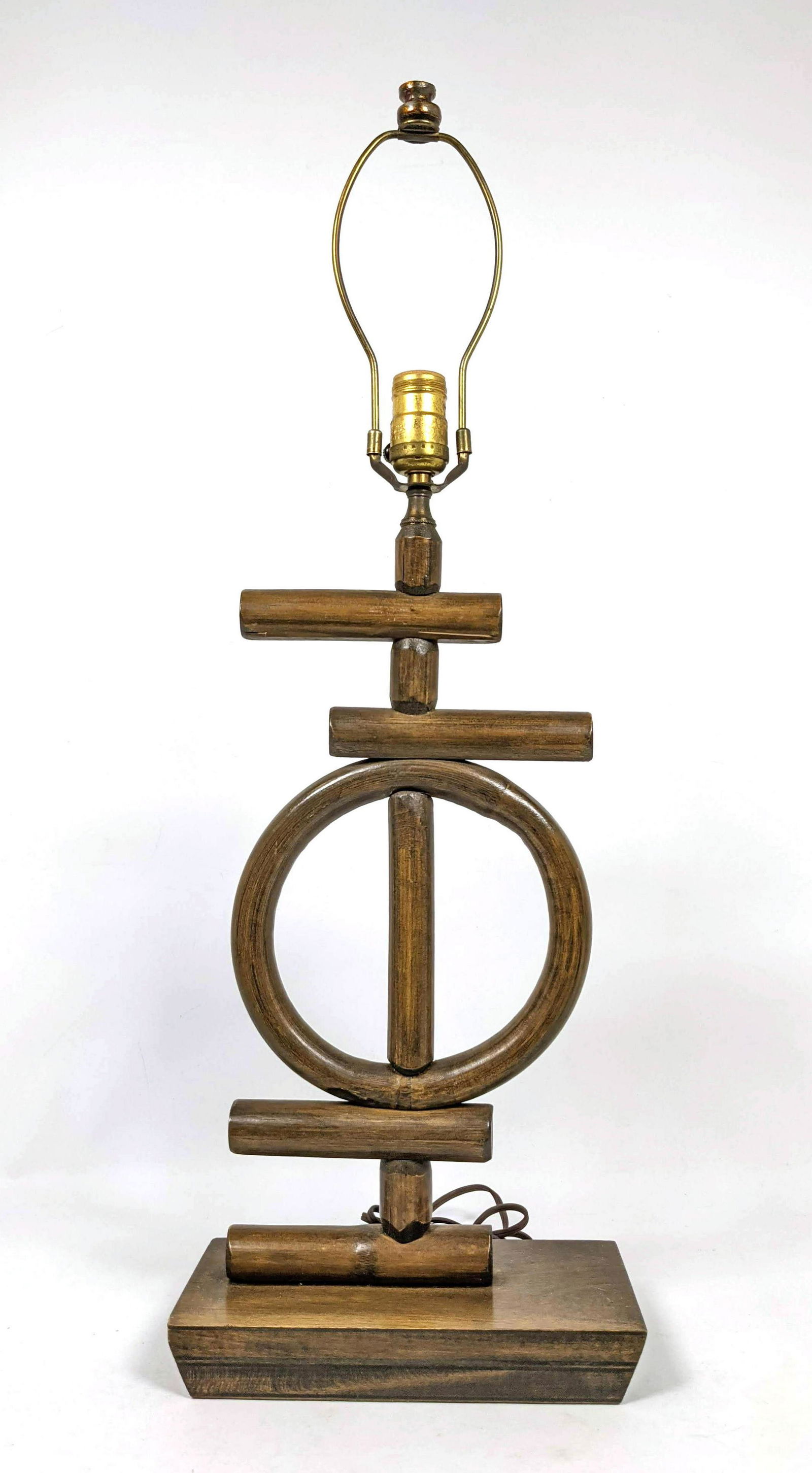 Modernist Wood Sculptural Table Lamp (1 of 11)