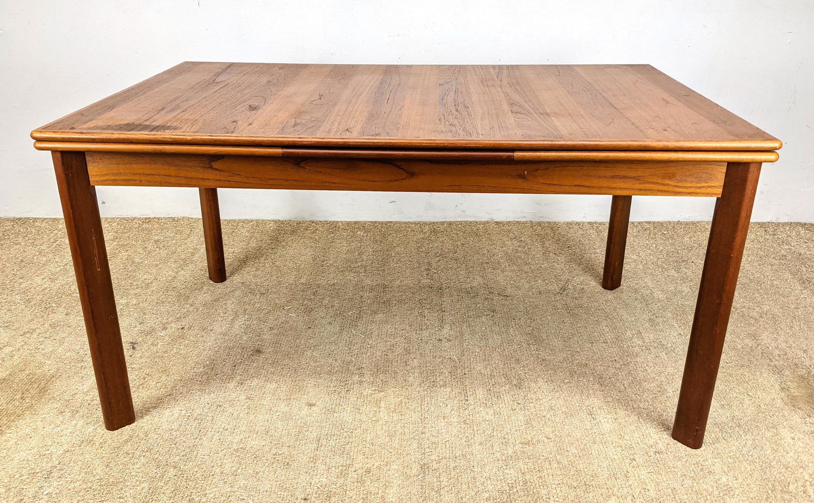 Danish Modern Teak Refractory Dining Table. Two 20" pul (1 of 12)
