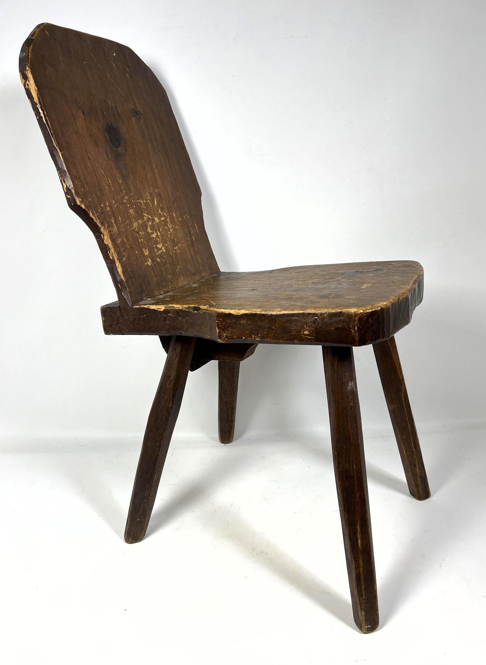 Rustic Country Plank Side Chair.  Country pine. (1 of 11)