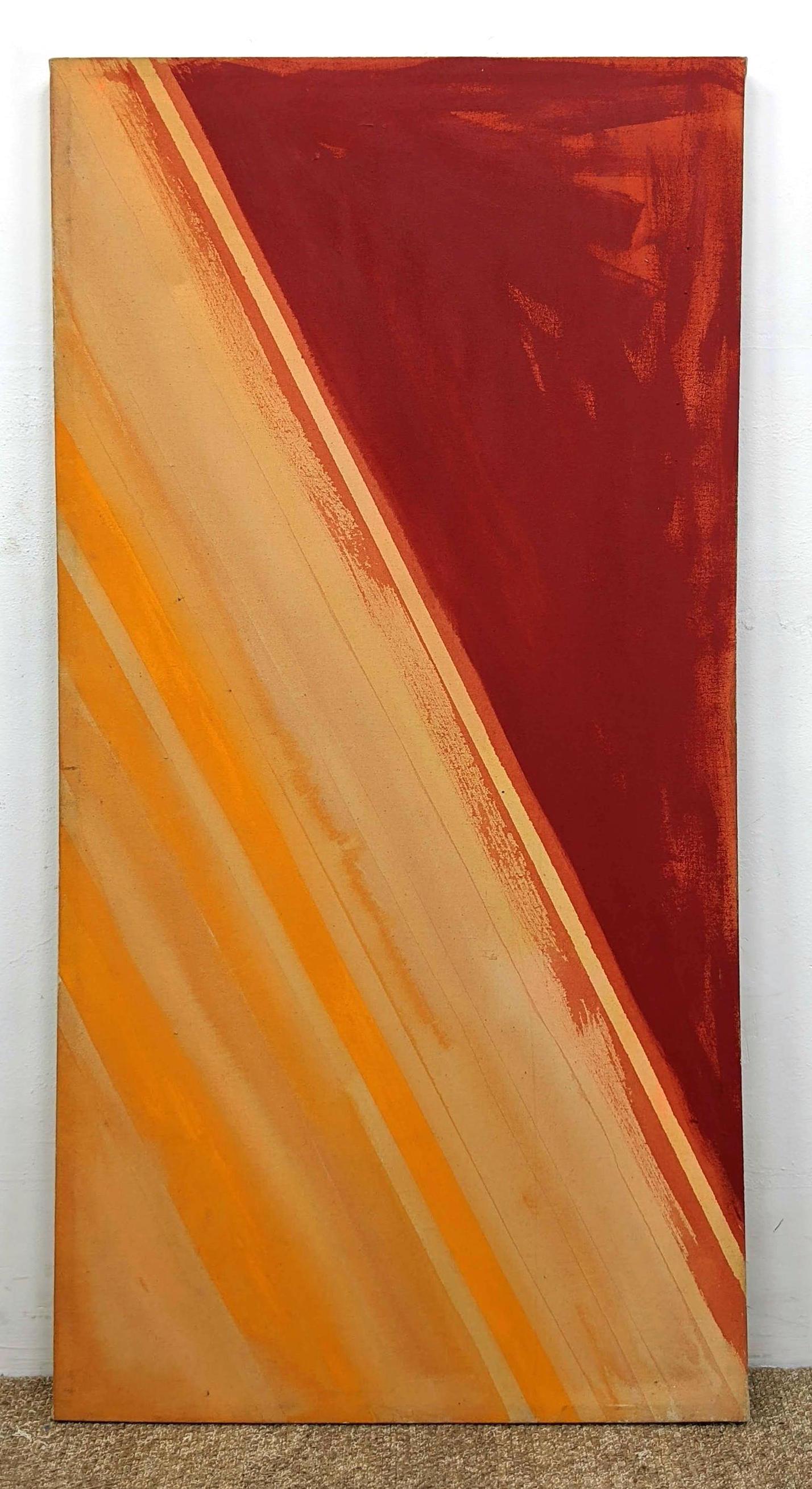 Modernist Abstract Painting. Unsigned. Stretched canvas (1 of 9)