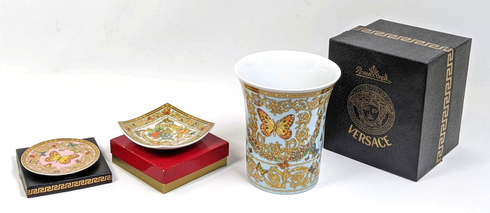3pc VERSACE Italian Design Lot. Includes tumbler, two s (1 of 15)
