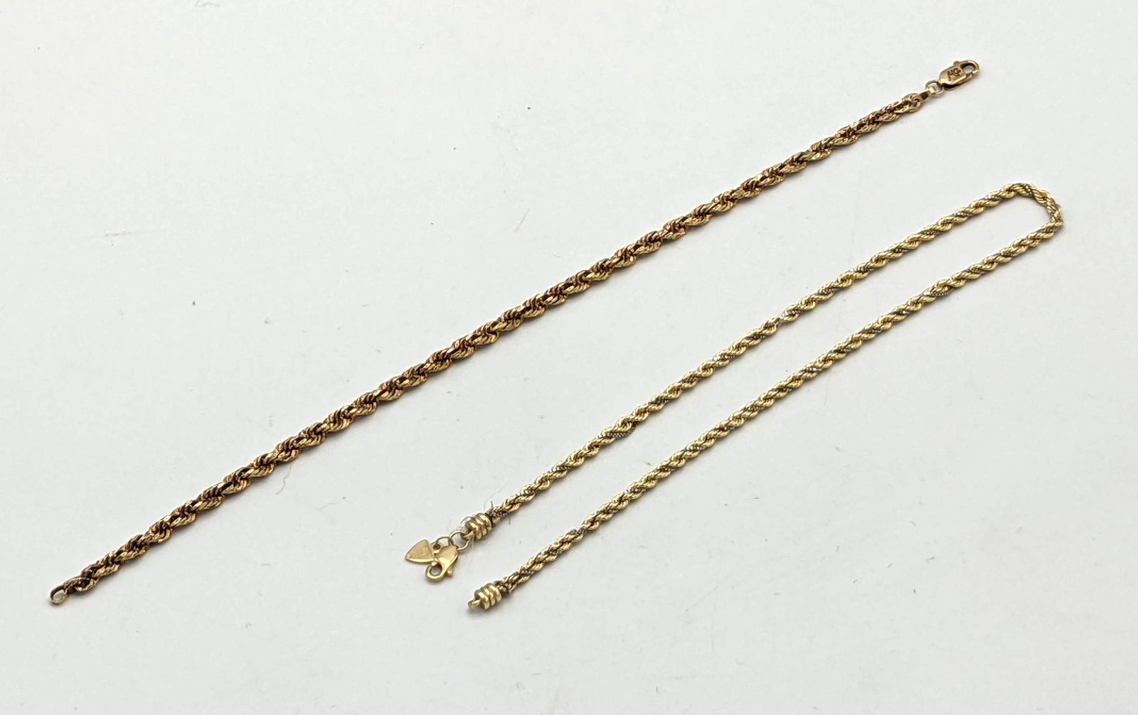 2pcs 14K Gold Jewelry. Beverly hills gold, Rope 3.7dwt. (1 of 5)
