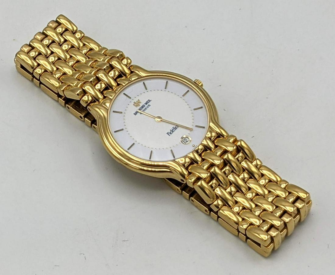 稼働 RAYMONDWEIL Fidelio 腕時計 18金メッキ デイト775の通販