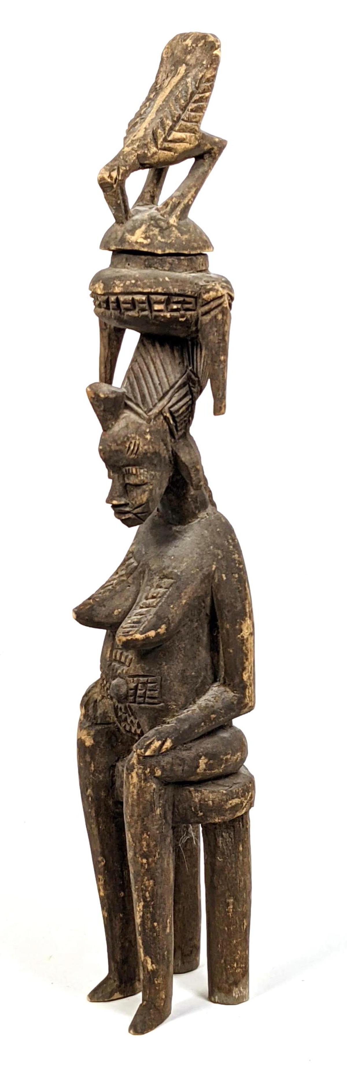 Papua New Guinea Carved wood Sculpture with Removable B (1 of 9)