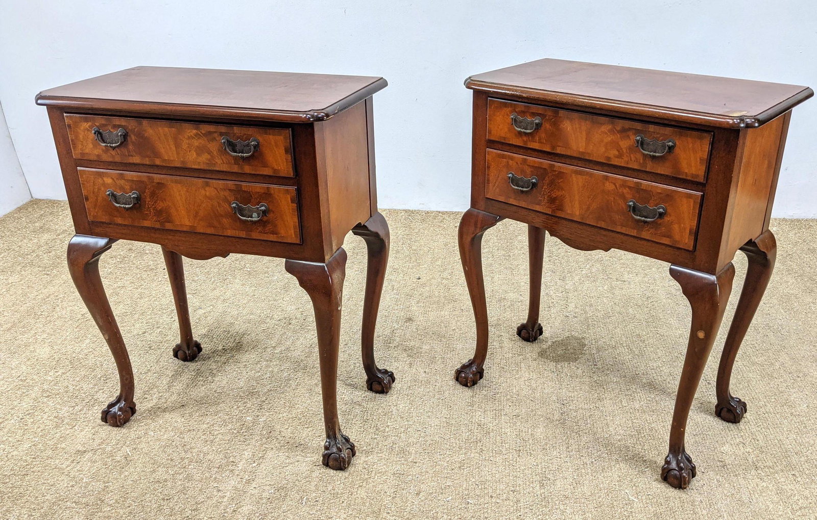 Pr SCHMIEG & KOTZIAN Cabinetmaker Stands. Two Drawers w (1 of 17)