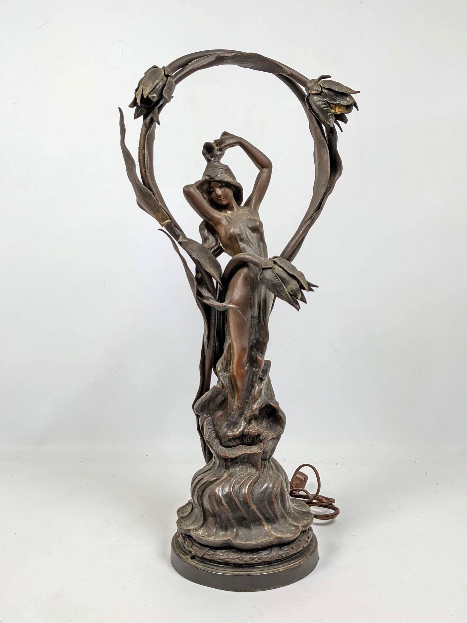 Art Nouveau Style Figural Table Lamp. (1 of 11)