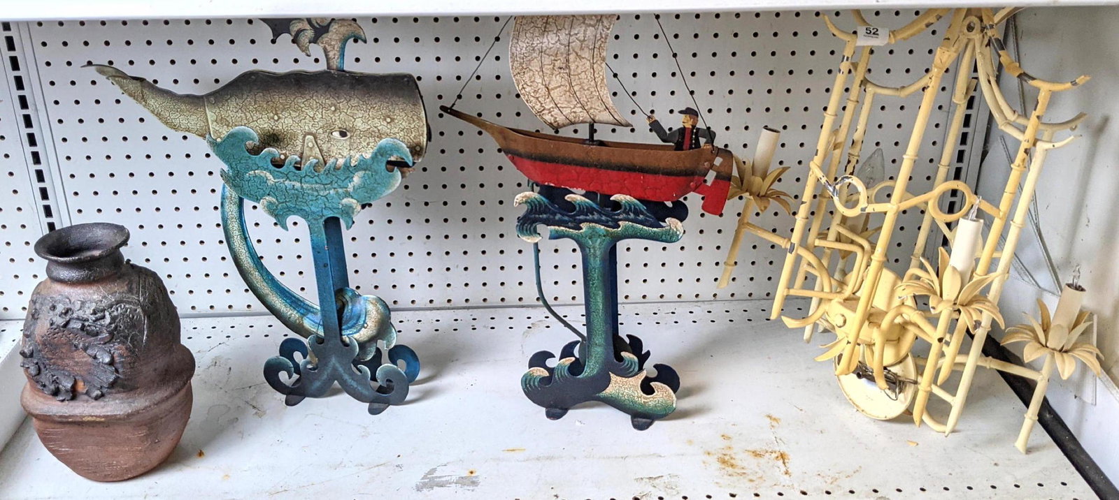 4pcs Lot. Metal Faux Bamboo Chandelier, 2 Metal swinger (1 of 13)