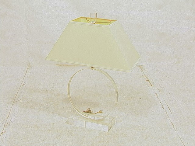 Marlee 70's Modern Lucite Table Lamp. Large Disc: Marlee 70's Modern Lucite Table Lamp. Large Disc Form.-- Dimensions: H: 33 inches: W: 24 inches: D: 11 inches --- Condition (General): Very Good Condition. Please contact us with specific questions ab