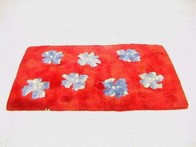 Edward Fields Carpet Rug Floral Design. Signed.: Edward Fields Carpet Rug Floral Design. Signed.-- Dimensions: H: 81 inches: W: 50 inches --- Condition (General): Shows a little use. Please contact us with specific questions about condition, not vis
