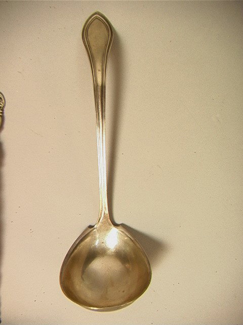 WATSON STERLING Ladle. KING PHILIP Pattern. Deep: WATSON STERLING Ladle. KING PHILIP Pattern. Deep bowl ladle. Marked.-- Dimensions: : D: 3.25 inches: L: 12 inches--- Weight: 5.98 Troy ozs. ---- --- Condition (General): Very Good Condition. No monogr