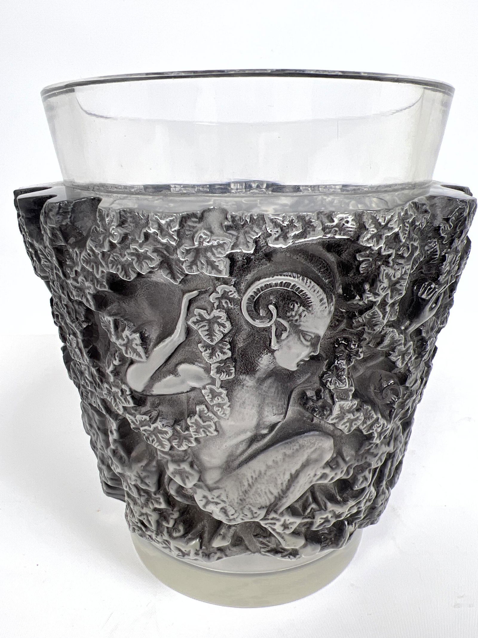 Rene Lalique France Bacchus vase. Crystal. Circa 1938. (1 of 7)