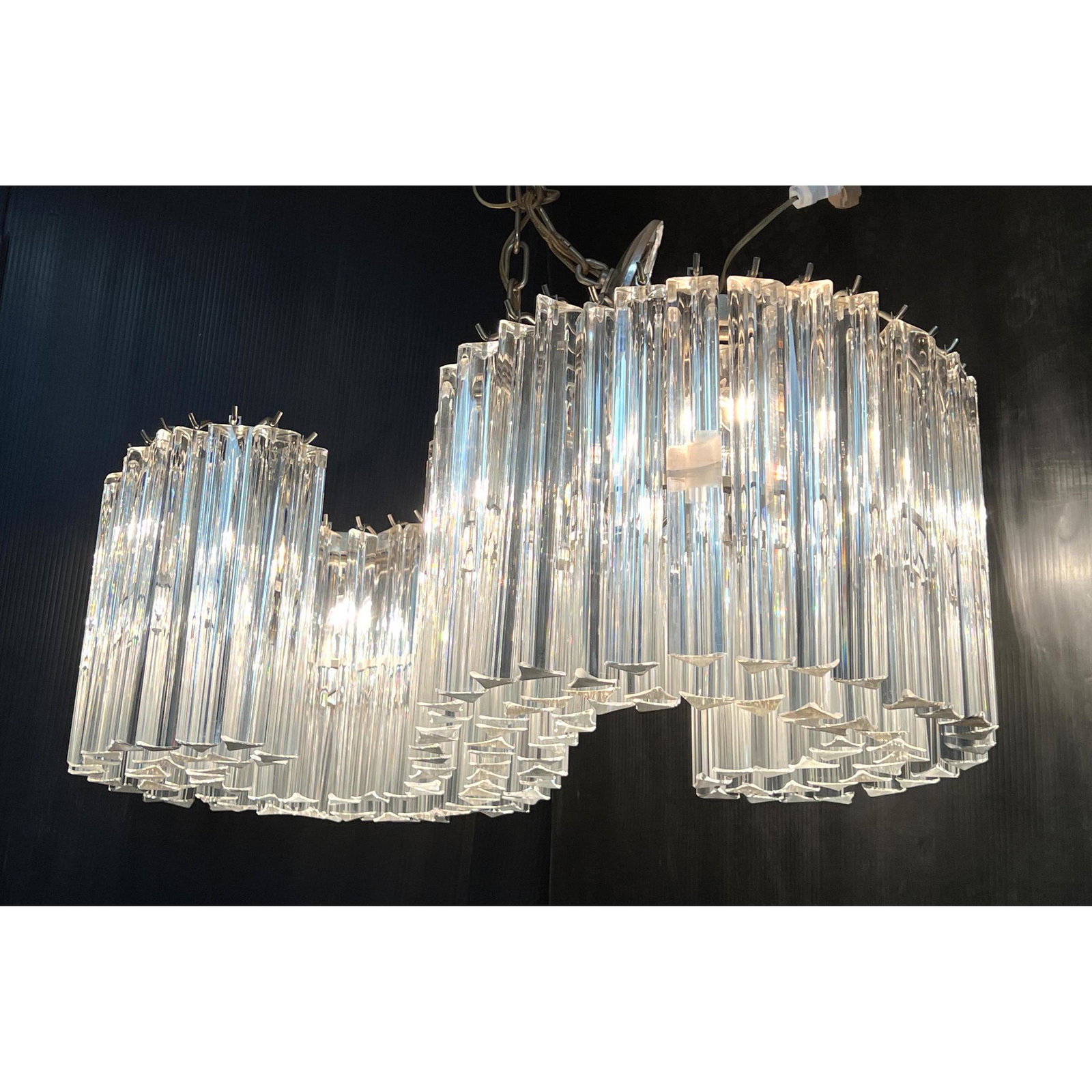 Decorator Camer or Venini Chandelier Lamp. S Shaped Mod (1 of 12)