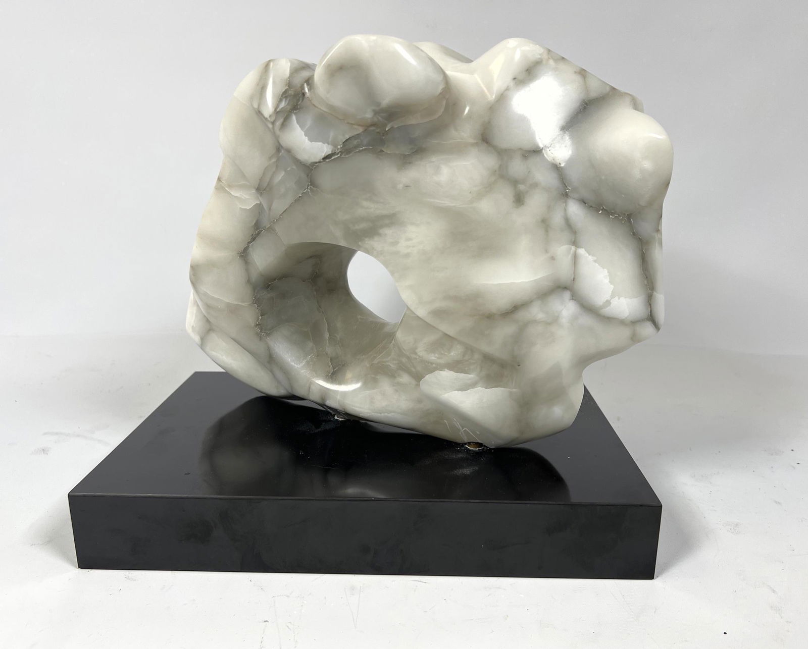 Abstract Modernist Carved Marble Sculpture. Mounted on (1 of 11)