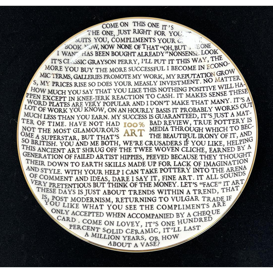 Grayson Perry 100% Art Plate. The Holburne Museum. (1 of 4)