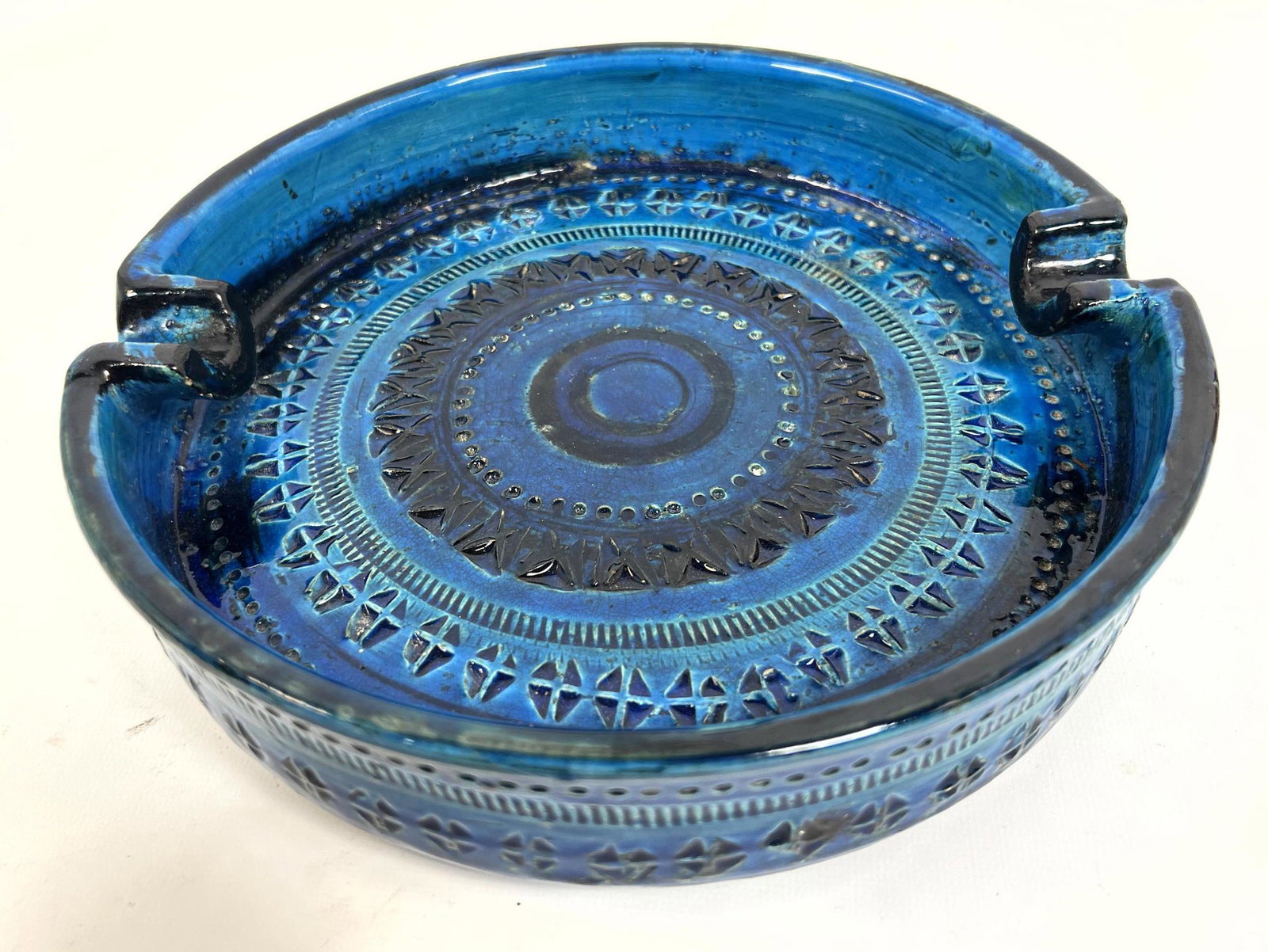 Italian Art Pottery Bitossi style Ashtray. Impressed (1 of 6)