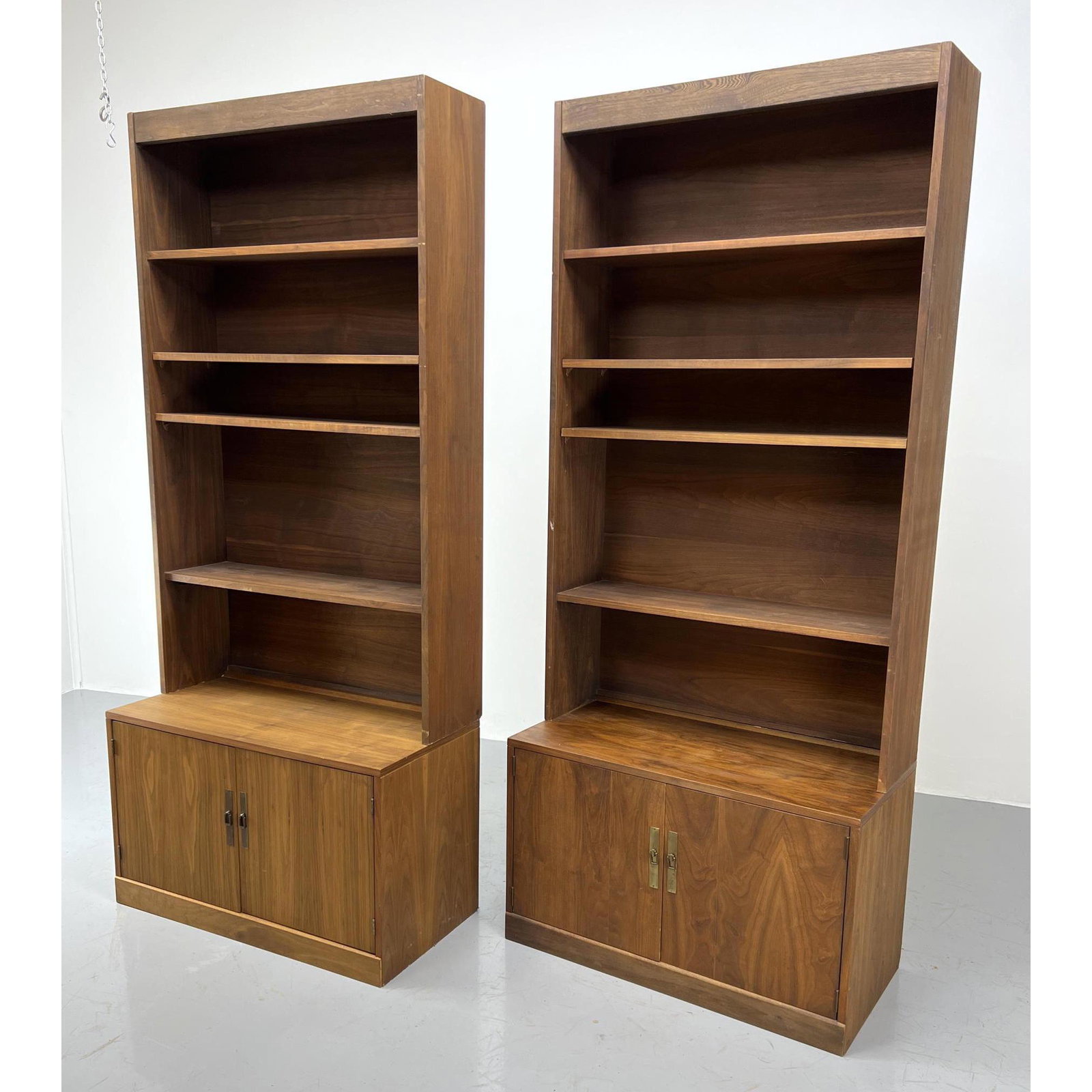 Pair Mid Century Modern Bookcase Cabinets. 2 Part cabin (1 of 12)
