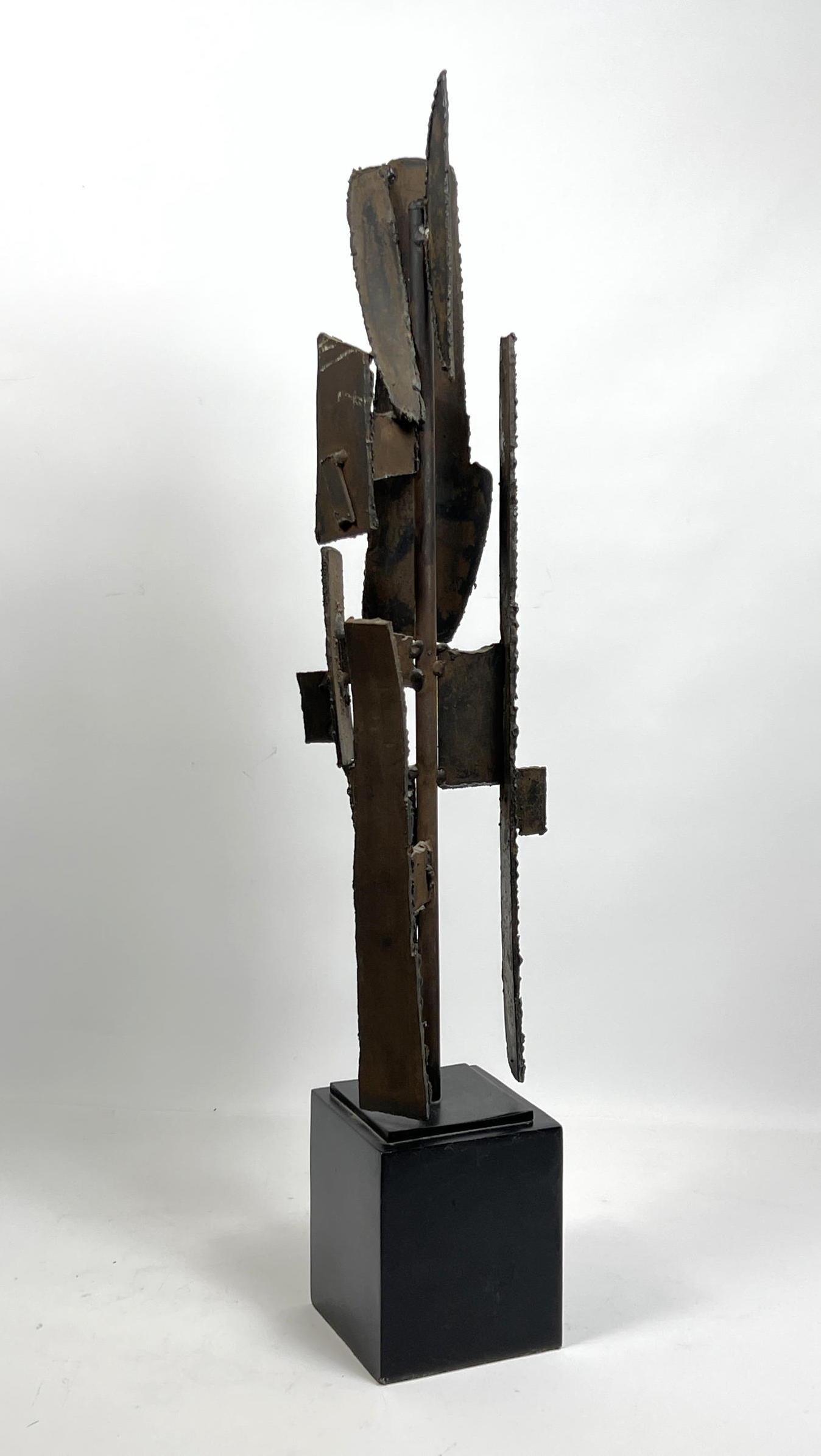 Welded Torched Metal Brutalist Sculpture. Modern Abstra (1 of 10)
