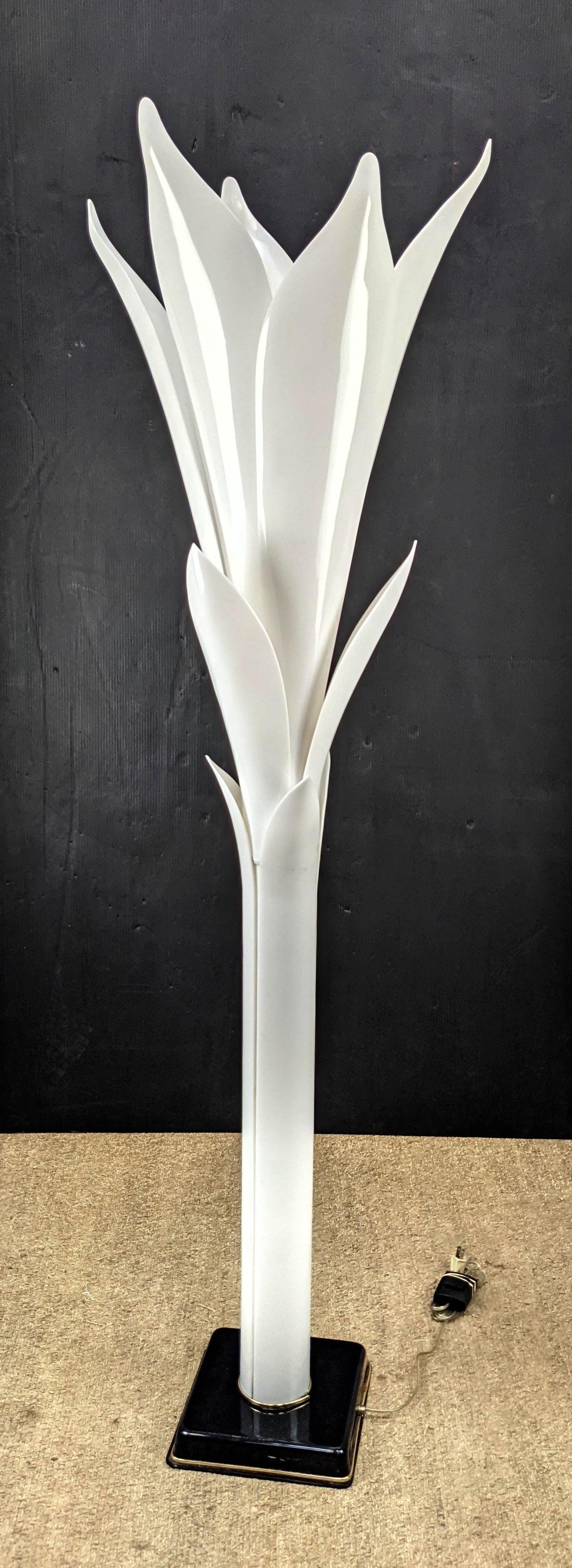 ROUGIER Molded Plastic Tree Sculptural Floor Lamp. Mark: ROUGIER Molded Plastic Tree Sculptural Floor Lamp. Marked Dimensions: H: 70 inches: W: 11 inches: D: 11 inches ---