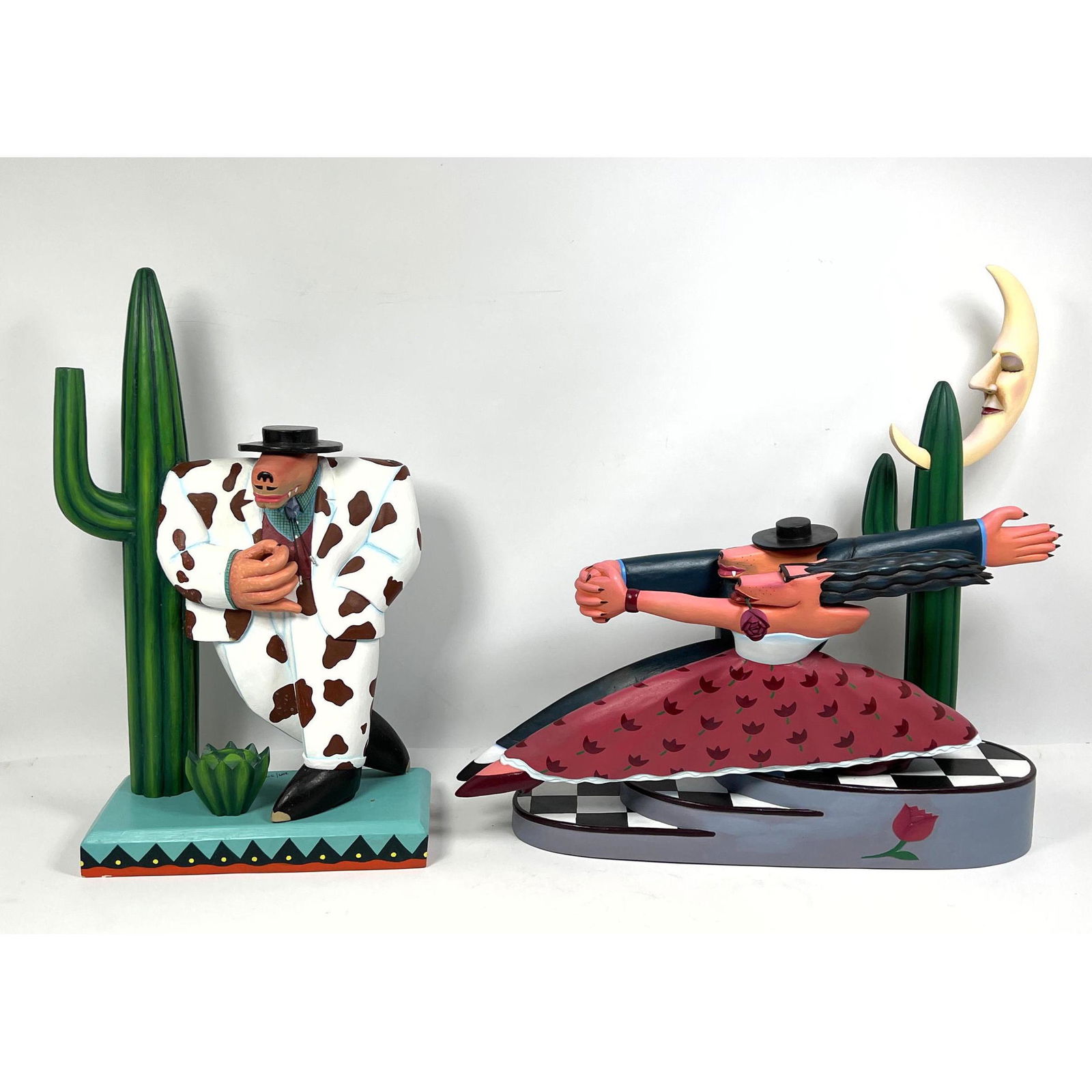 2pc MARKUS PIERSON Southwestern Wood Sculptures. For th (1 of 16)