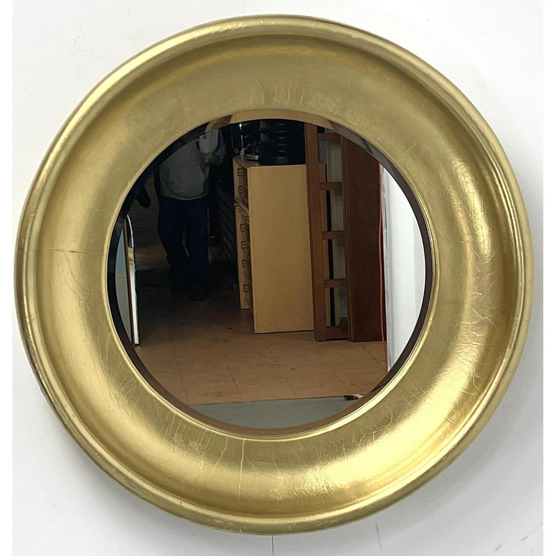 HENREDON Round Gilt Decorator Wall Mirror. Modernist Wi (1 of 7)