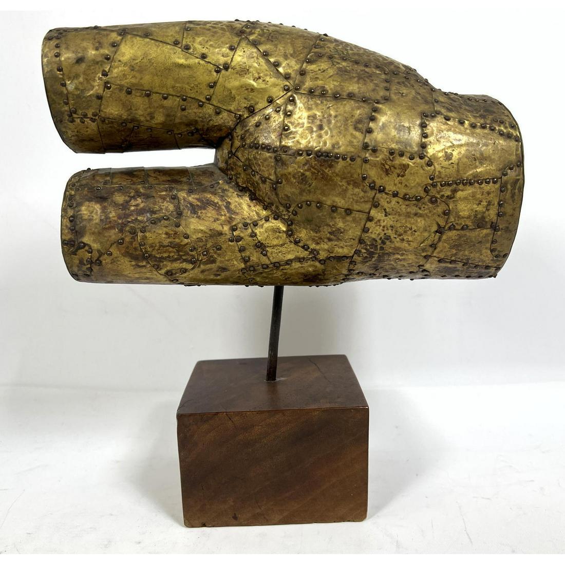 Torso sculpture Copper or Brass held together by numero (1 of 10)