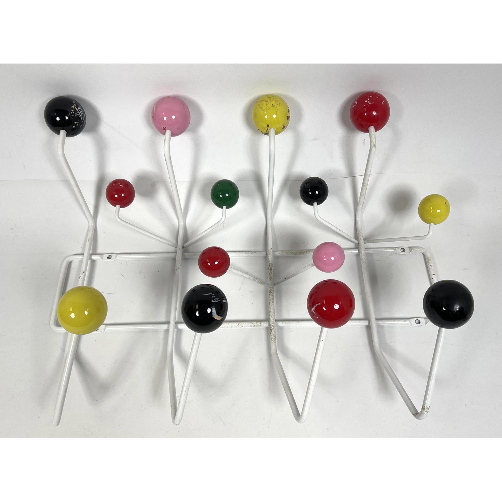 Charles Eames style Colored Ball Wall Coat Hat Rack. Mo (1 of 9)