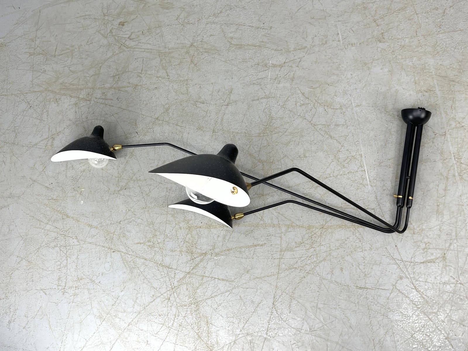 Serge Mouille style Ceiling Mount Lamp Light Fixture. T (1 of 13)