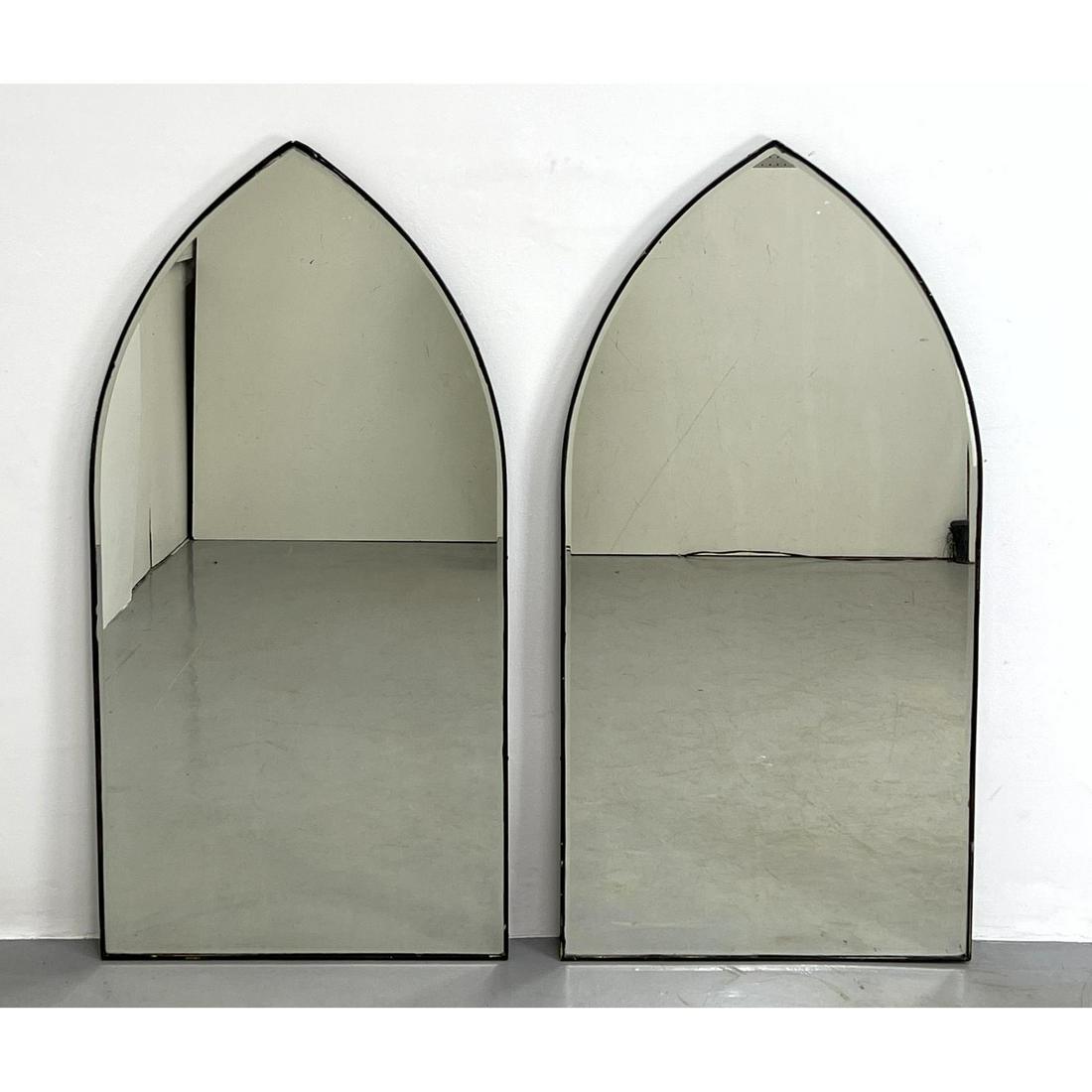 Pr Gothic arch top Wall Mirrors. Metal Framed. (1 of 10)