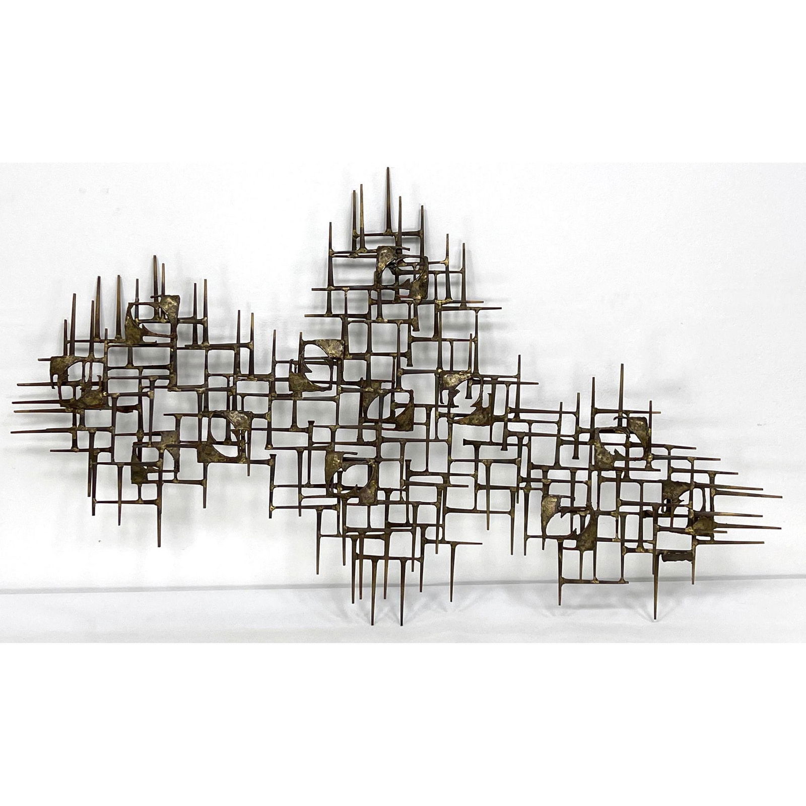 Brutalist Welded Nail Wall Sculpture. Modernist Abstrac (1 of 10)
