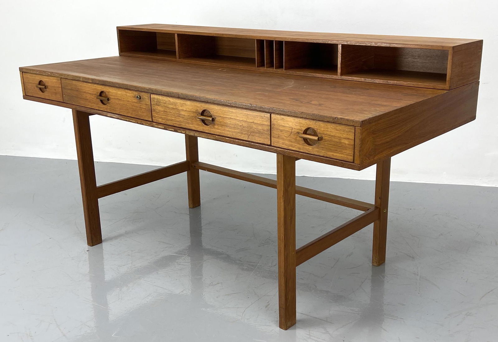 PETER LOVIG NIELSEN  Danish Teak Modern Desk. Top back (1 of 13)