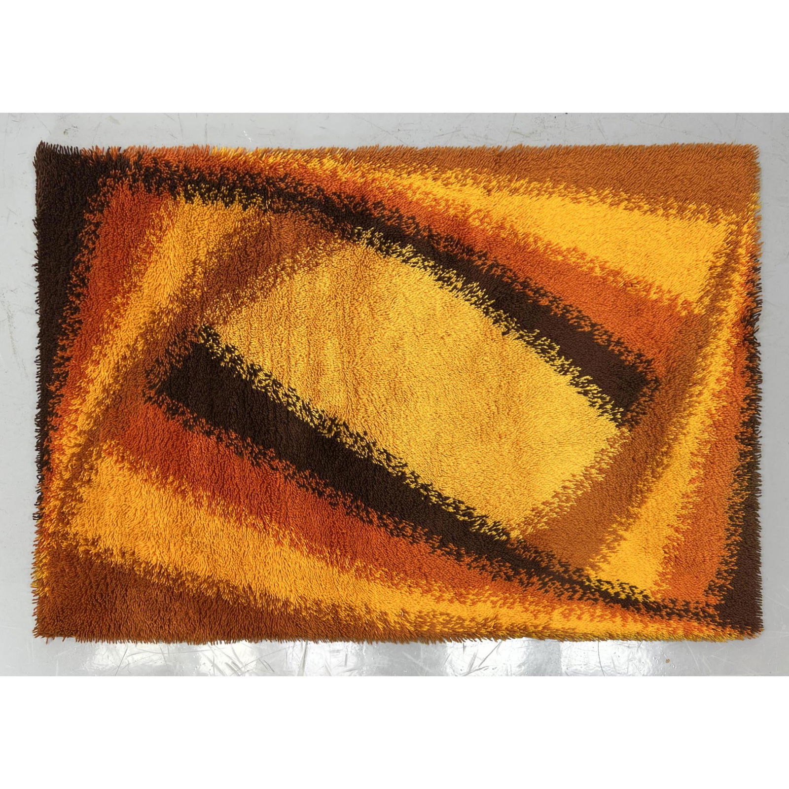 6'6 x 4' 8 Mid Century Modern Shag Carpet Rug. Ege Rya: 6'6 x 4' 8 Mid Century Modern Shag Carpet Rug. Ege Rya made in Denmark Dimensions: H: 78 inches: W: 56 inches ---