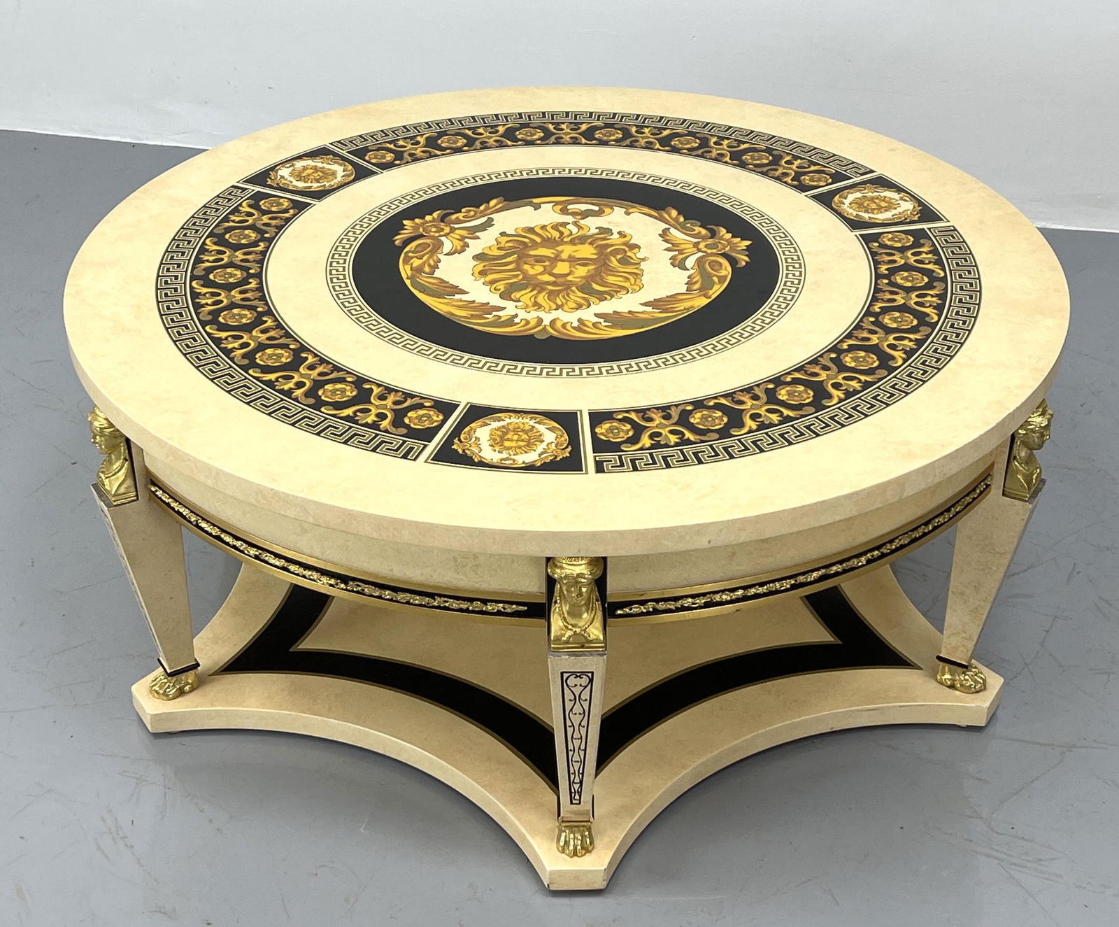Gianni Versace Style Painted Coffee Table.  Faux marble (1 of 10)
