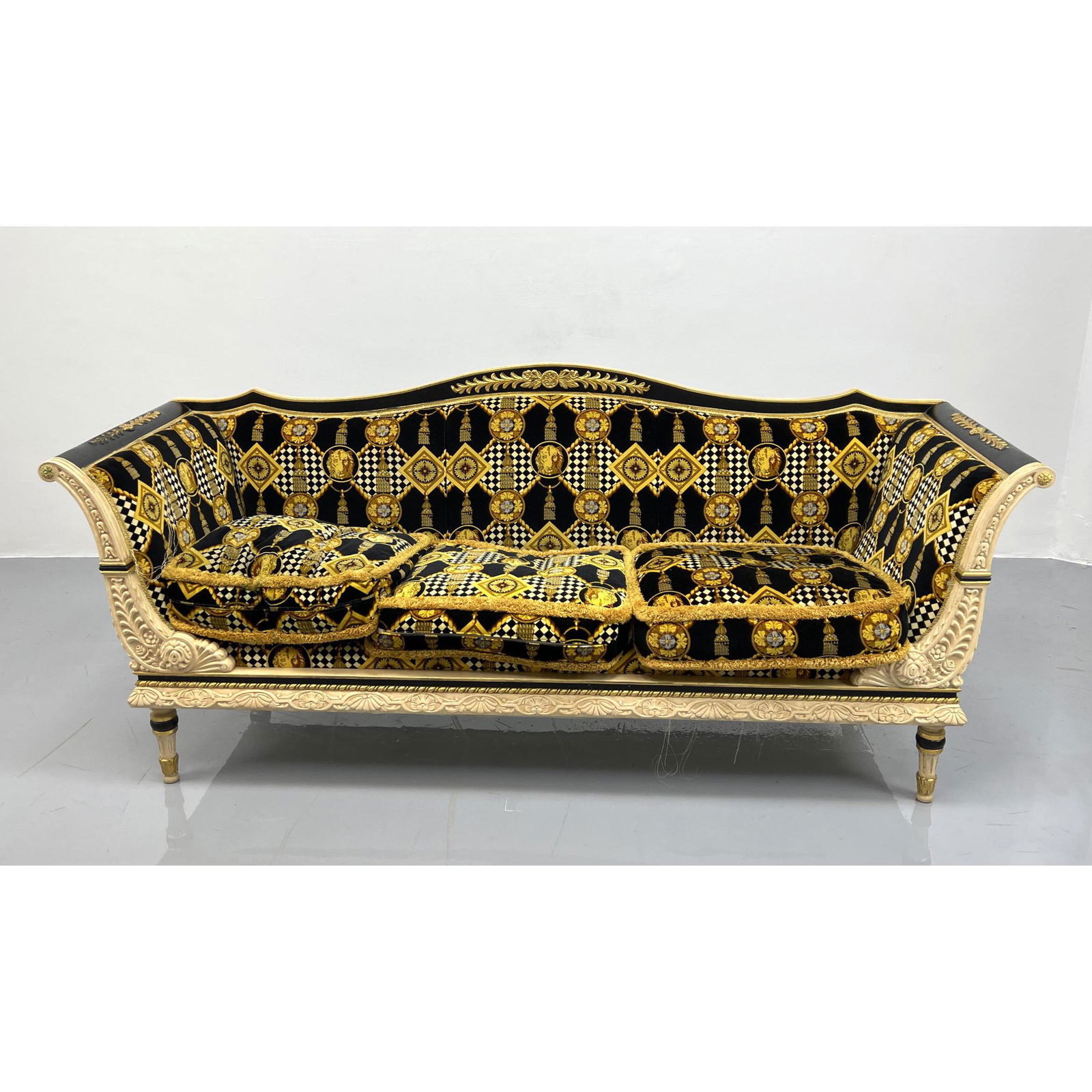 Gianni Versace  style Sofa. Richly patterned velvet uph (1 of 13)
