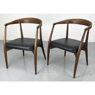 Pair Horseshoe Back Chairs. Laurence Peabody for Richar: Pair Horseshoe Back Chairs. Laurence Peabody for Richardson Nemschoff Dimensions: H: 30 inches: W: 21.5 inches: D: 21 inches ---