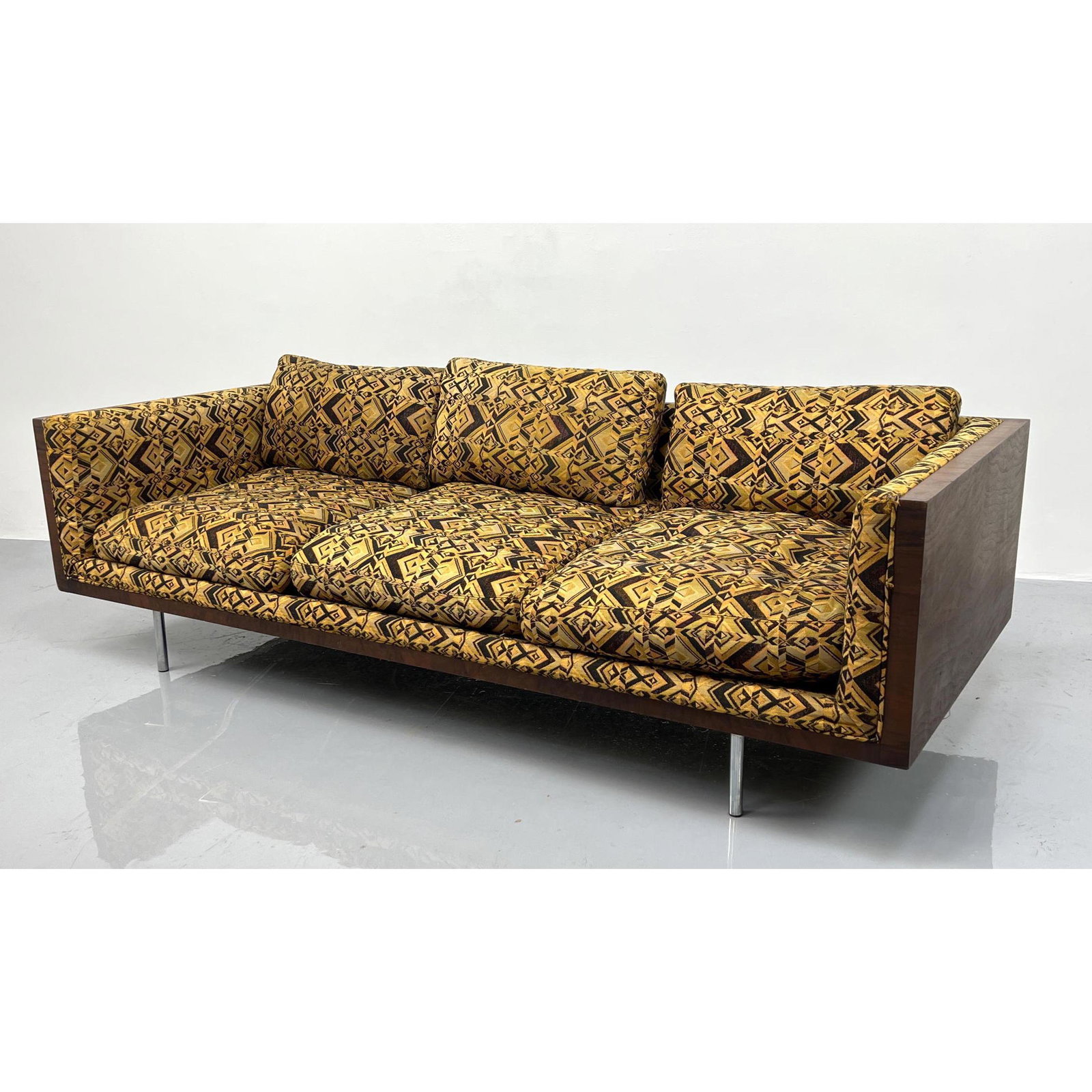 MILO BAUGHMAN for THAYER COGGIN Sofa. Walnut frame Mode (1 of 11)