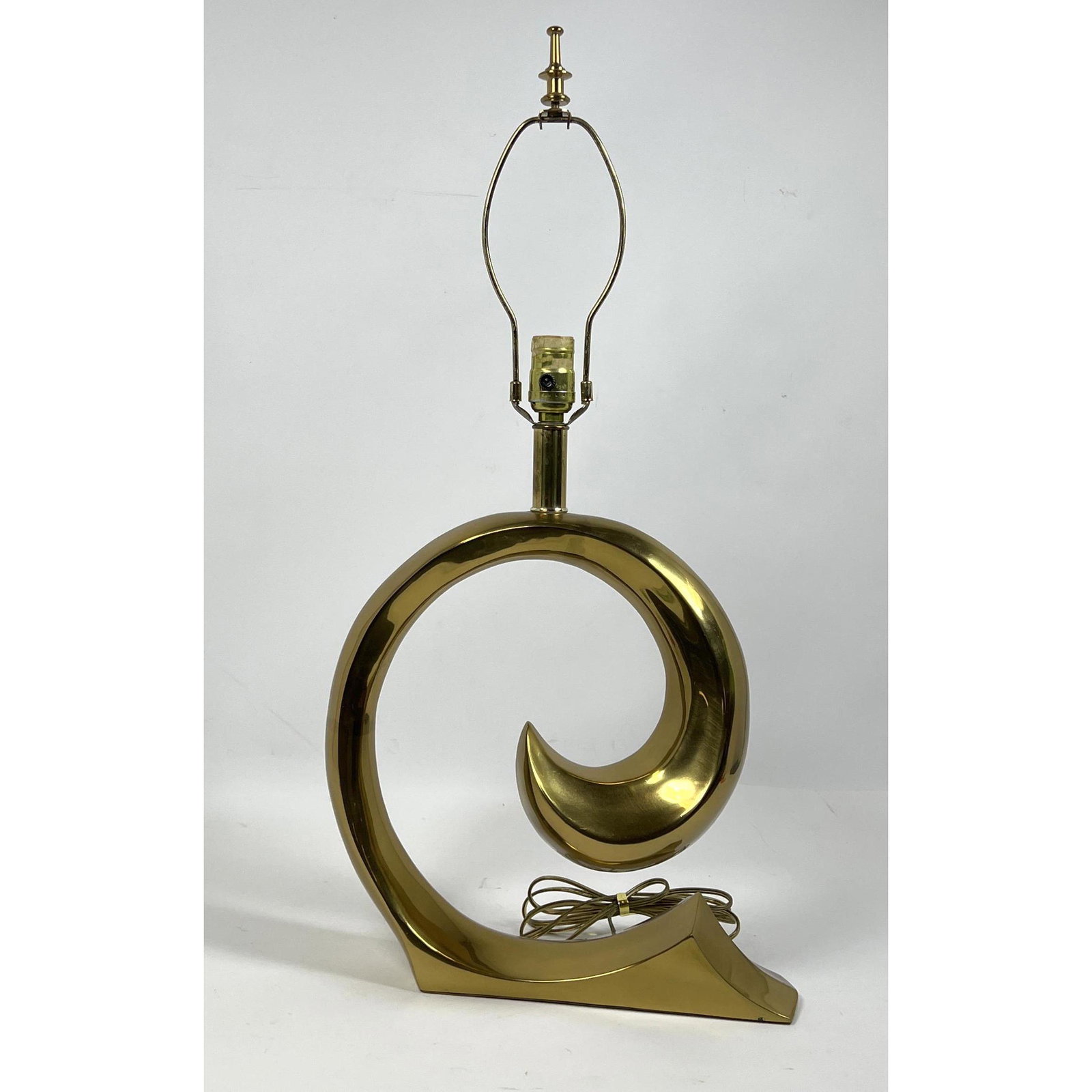 Modernist PIERRE CARDIN Brass Swish Table Lamp. Classic (1 of 8)