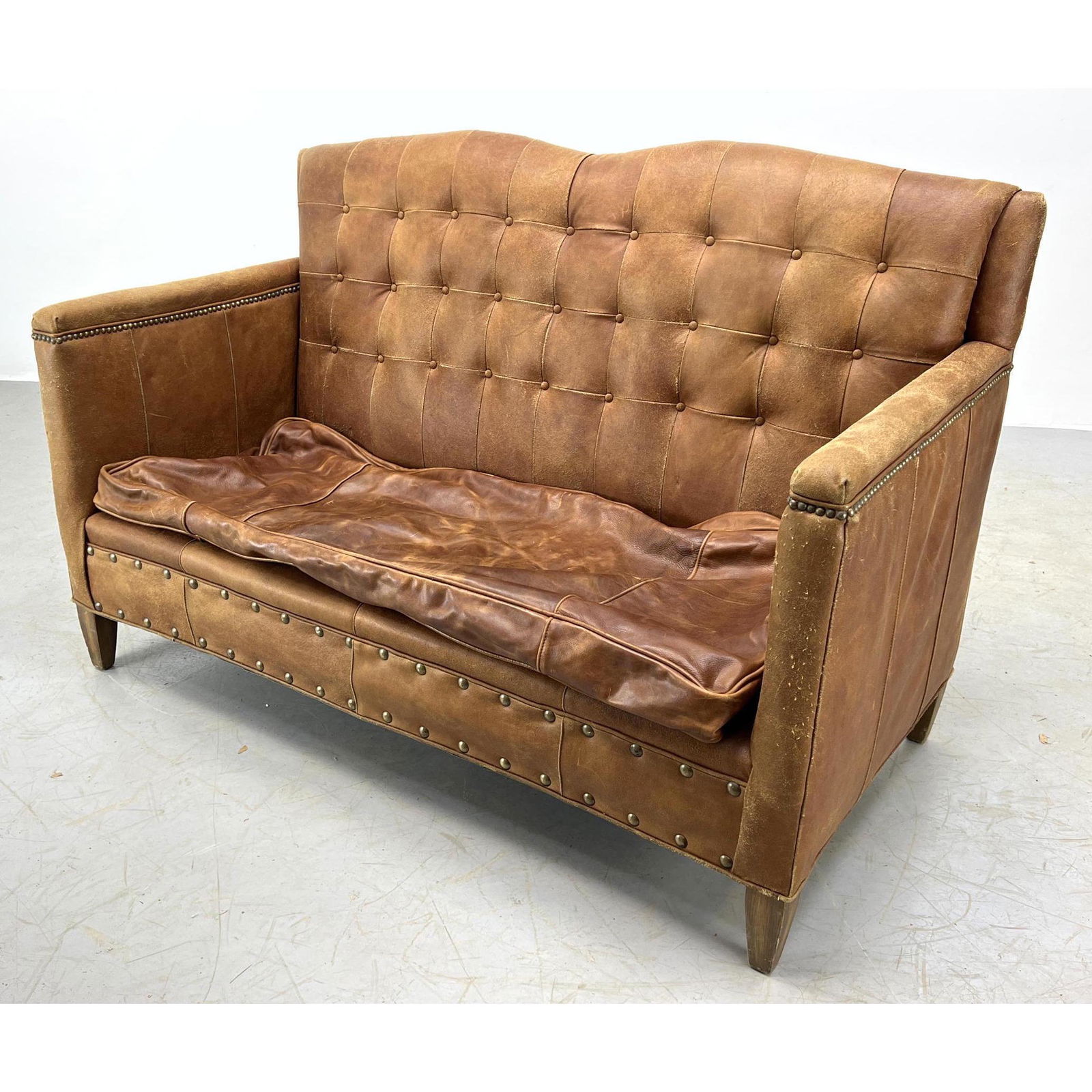 Old Hickory Tannery loveseat (needs cushion insert). Le (1 of 13)