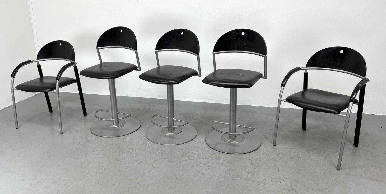 5pcs Memphis Style Seating. Chairs and Bar Stools. Dav: 5pcs Memphis Style Seating. Chairs and Bar Stools. Davis Furniture. Dimensions: H: 33 inches: W: 22 inches: D: 21 inches ---