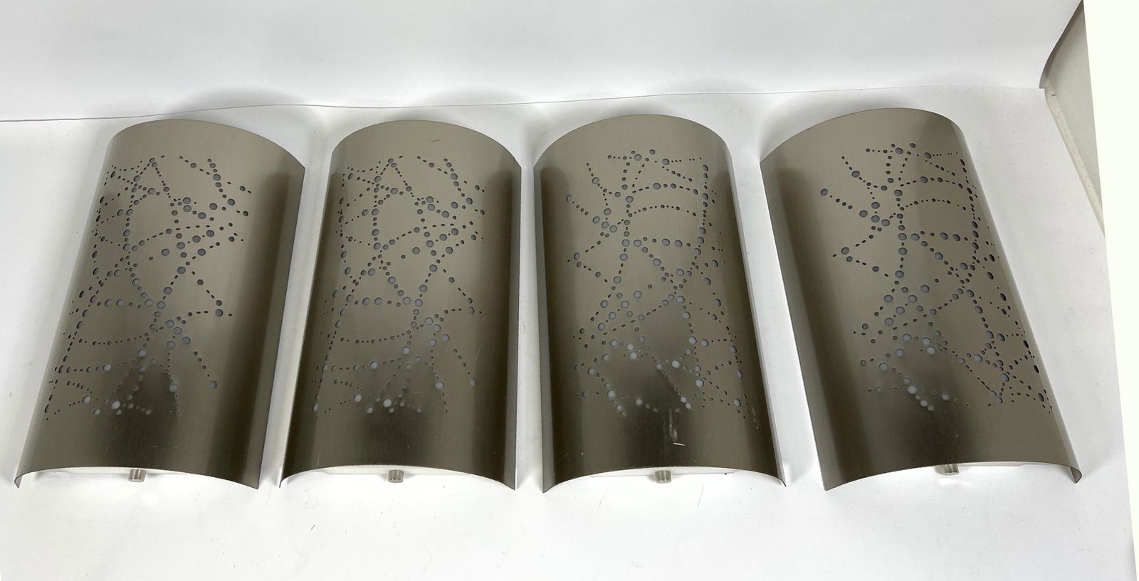 Set 4 Half Round Metal Contemporary Wall Sconces. Pierc (1 of 9)