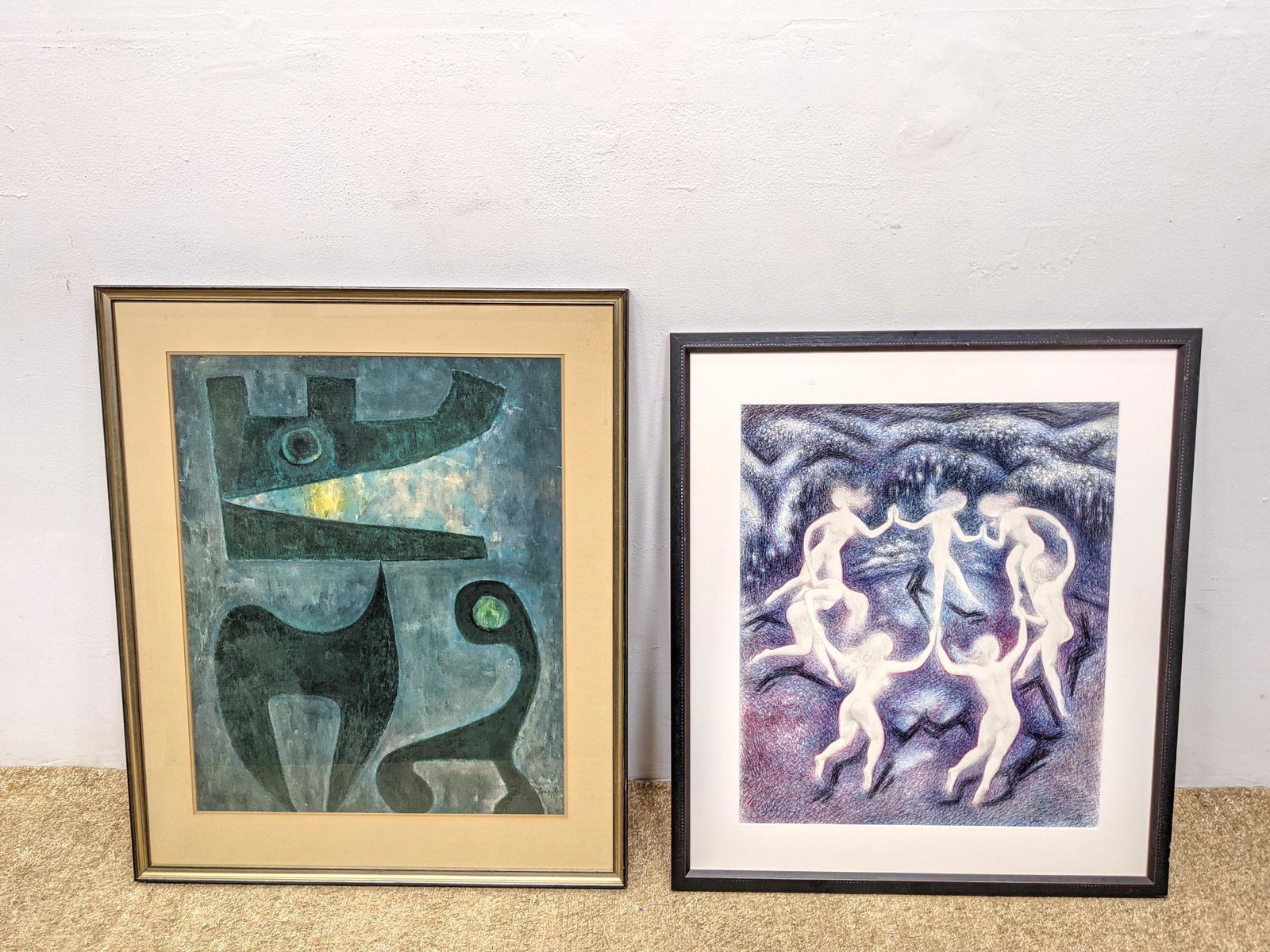 2pc Modernist Art. ROSS BRAUGHT Pen & Ink Drawing of Da (1 of 15)