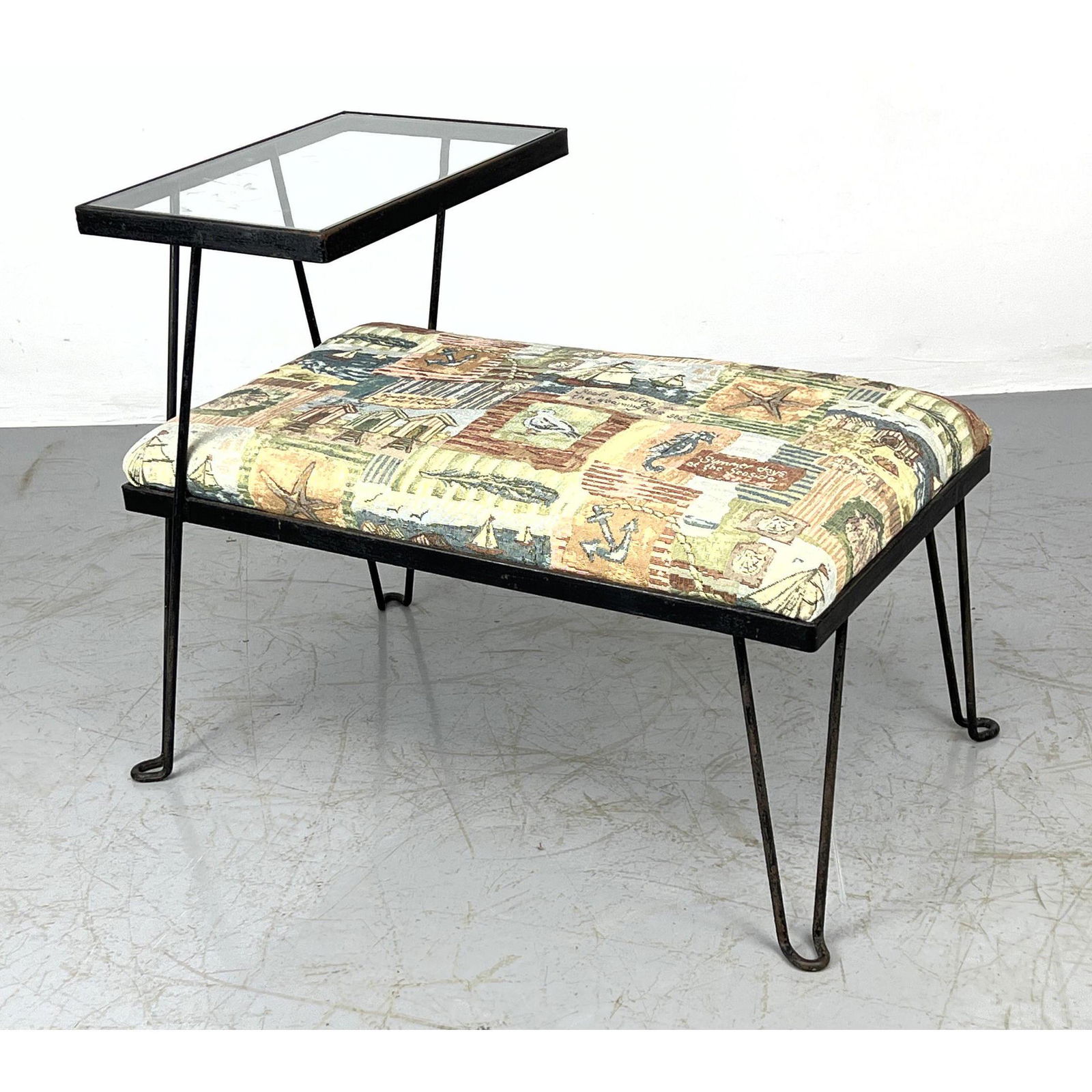 Hairpin Iron Phone Table Bench. (1 of 8)