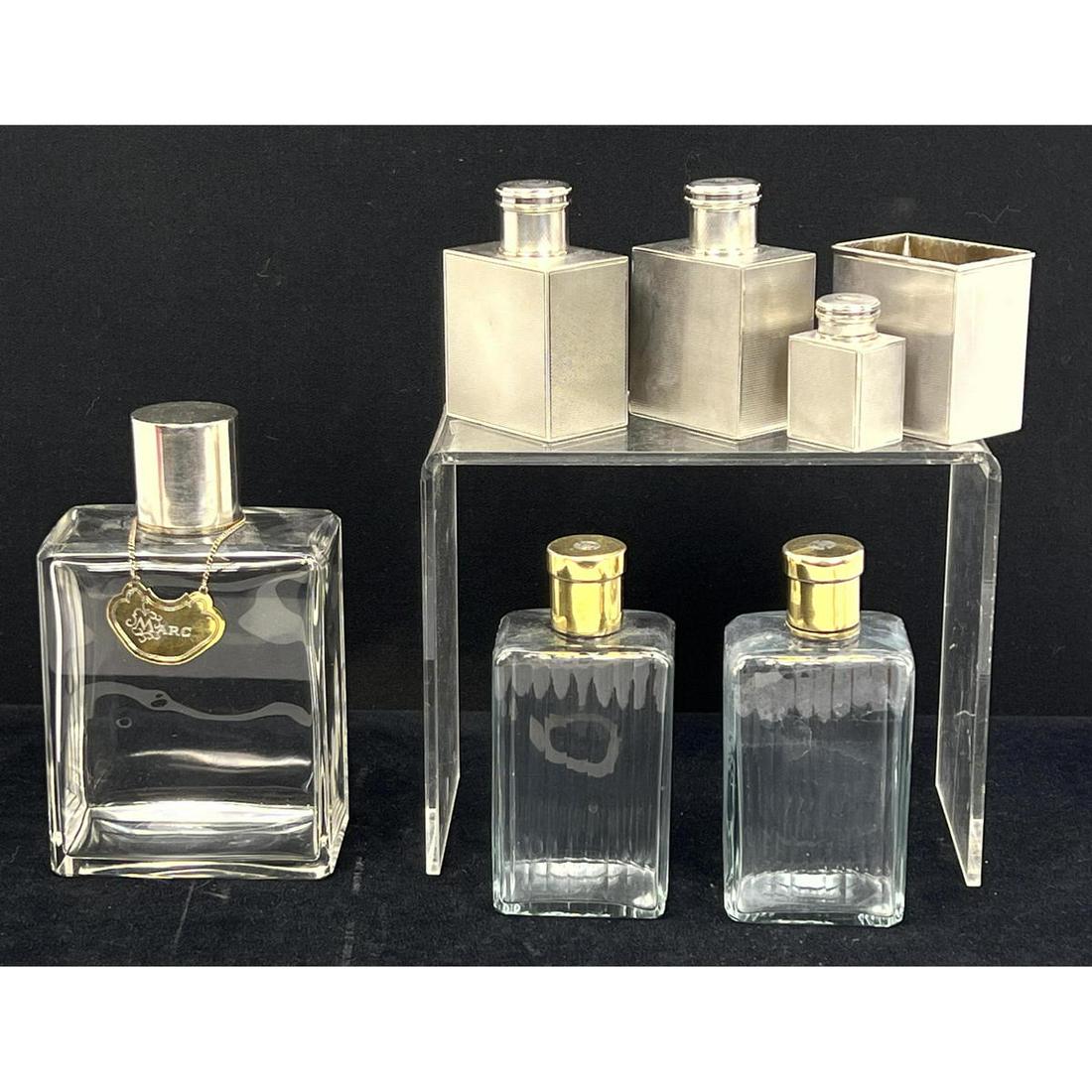 G. KELLER Paris Vanity Set. Crystal and Silver Plate. (1 of 12)